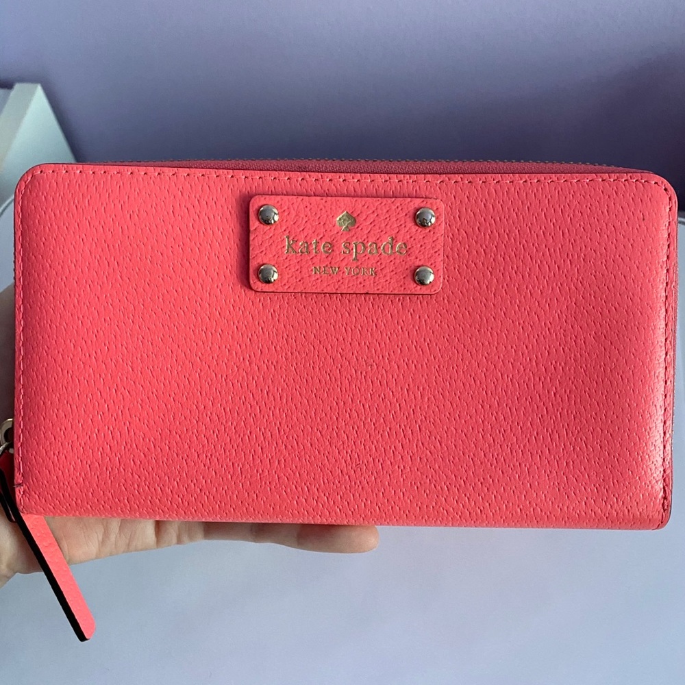 Kate Spade hot pink/coral wallet